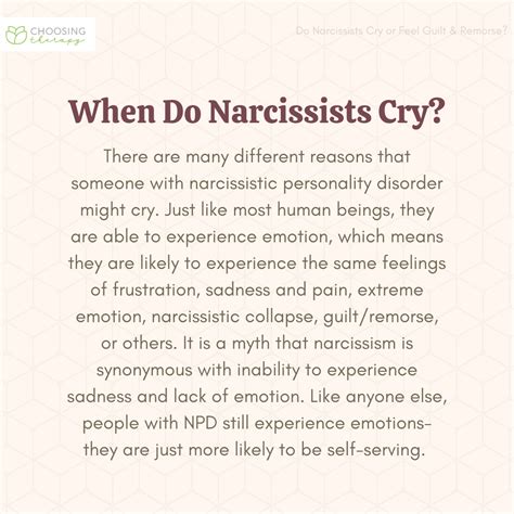 A <b>narcissist</b> typically goes through anger and rage once they learn of their loved one’s death, especially at the loss of one or both of their parents. . Do narcissists cry at funerals
